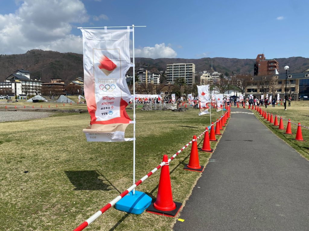 長野県諏訪市　聖火リレー会場